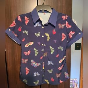Butterfly button-up